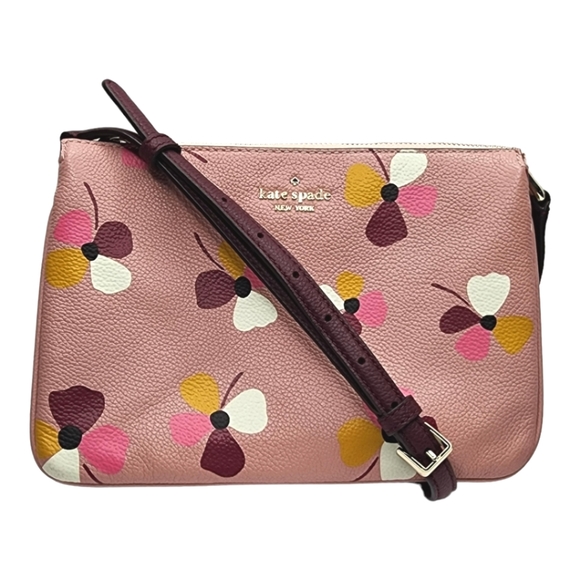 kate spade Bags Kate Spade Jackson Triple Gusset Crossbody Bag Pink Floral Poshmark